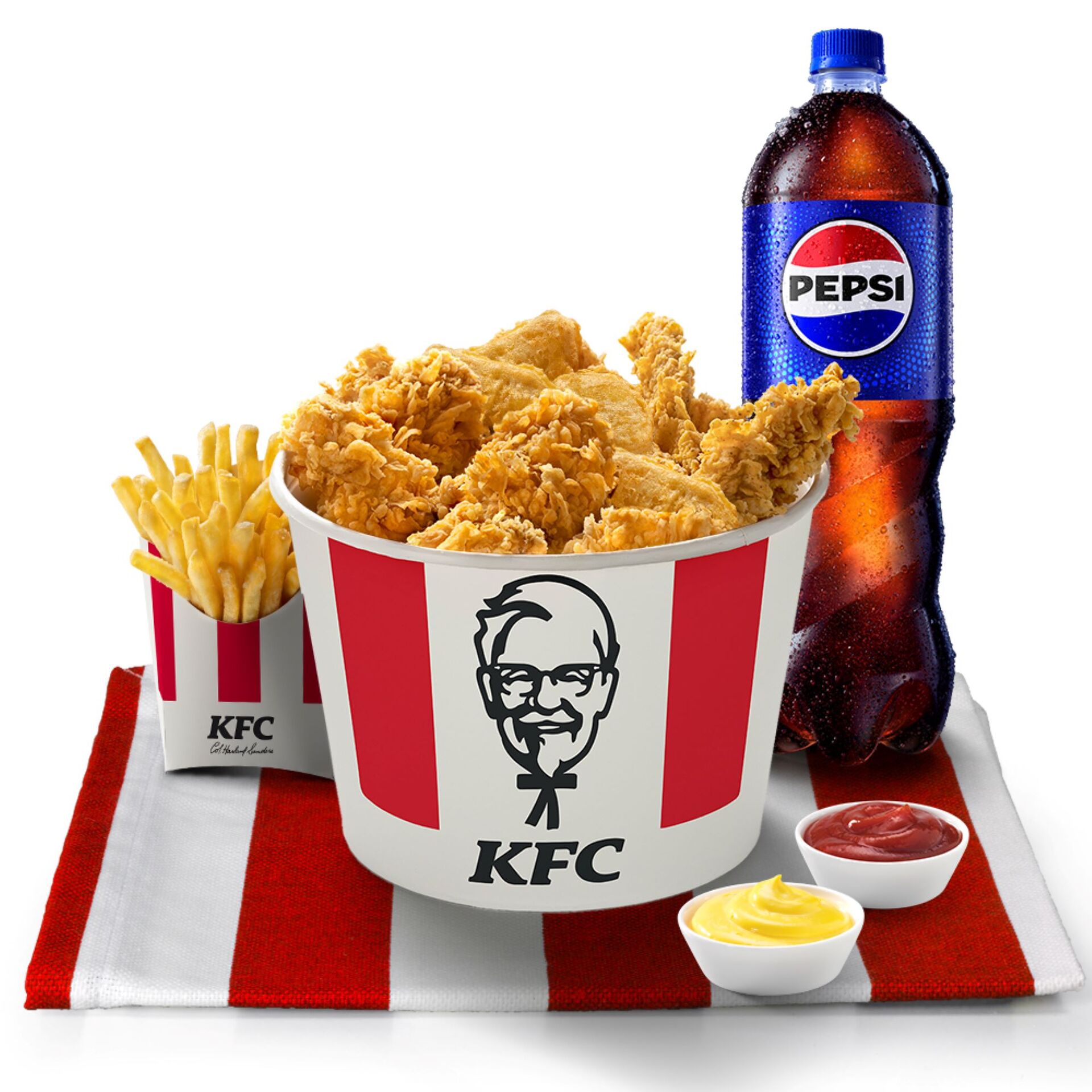 KFC. Баскет S Крылышки/Стрипсы/Наггетсы Комбо